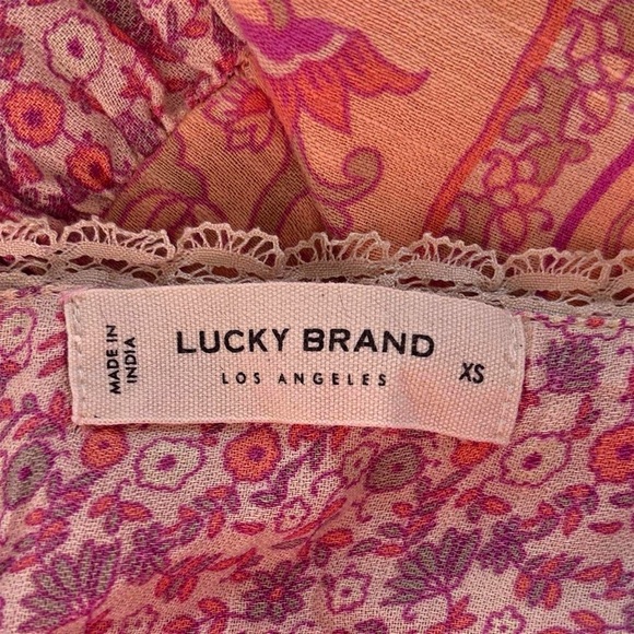 Lucky Brand Pink and Orange Patterned Dress - Picture 2 of 5